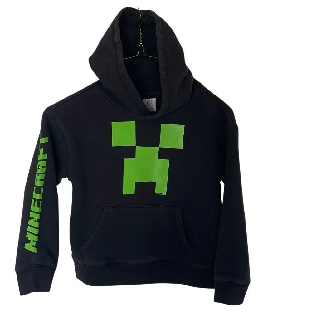 Gap Kids Minecraft Creeper Hooded Sweatshirt Size Small/6-7
